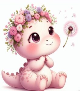 Ảnh khủng long anime chibi dễ thương