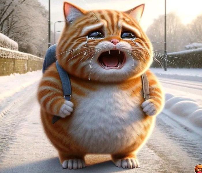 Ảnh mèo anime chibi buồn khóc cute đáng yêu