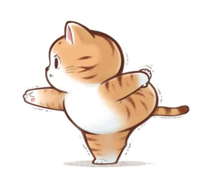 Ảnh mèo mập anime chibi cute 