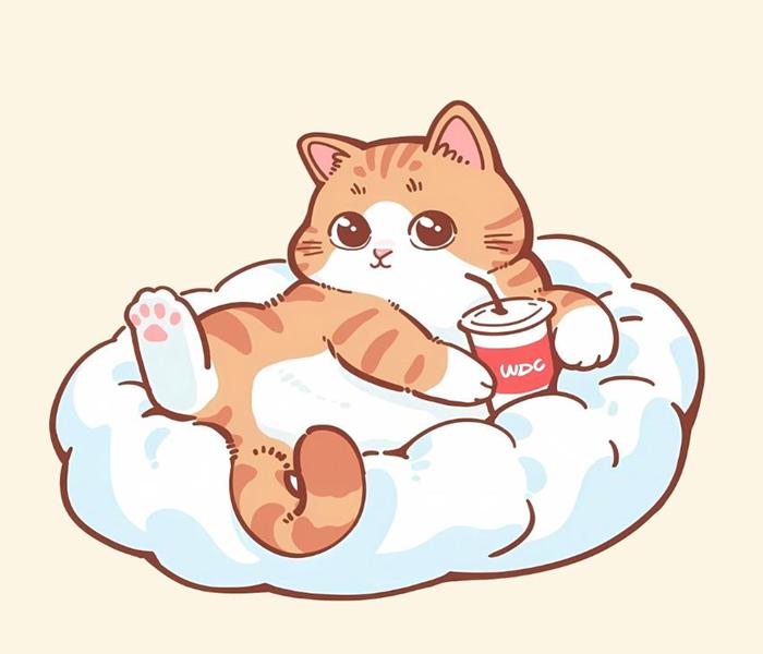 Ảnh mèo mập anime chibi cute 