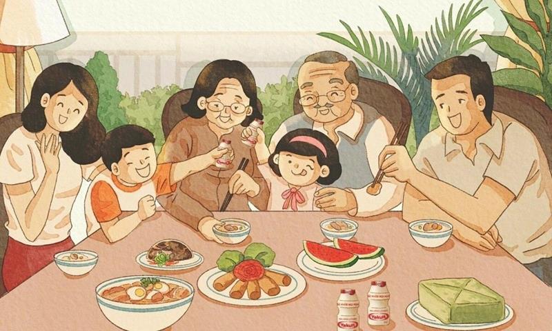 Ảnh gia đình 6 người 3 thế hệ