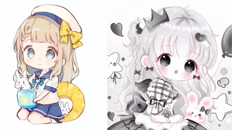 Ảnh anime nữ chibi – Bộ sưu tập dễ thương và lung linh dành cho fan