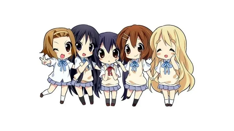 Ảnh chibi anime 5 người nữ