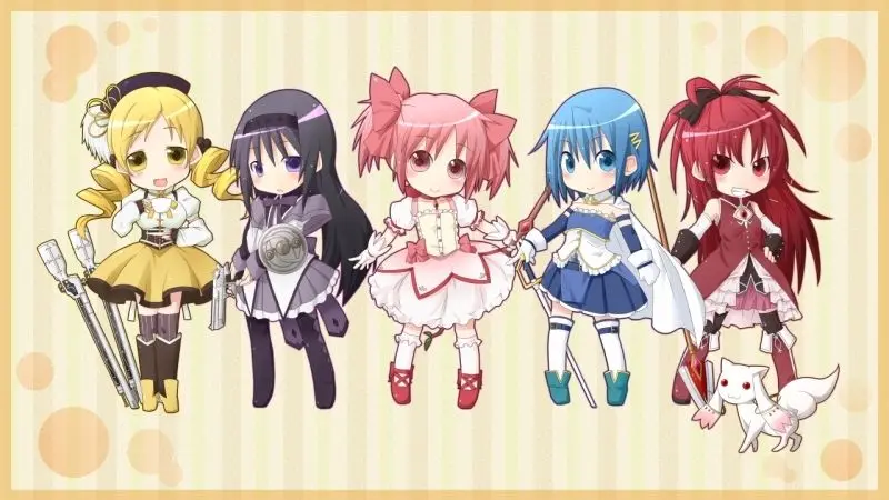 Ảnh chibi anime 5 người nữ