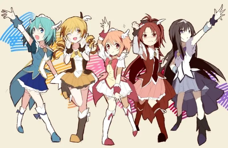 Ảnh chibi anime 5 người nữ