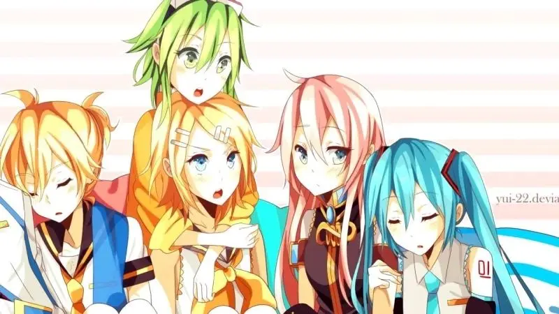 Ảnh chibi anime 5 người nữ