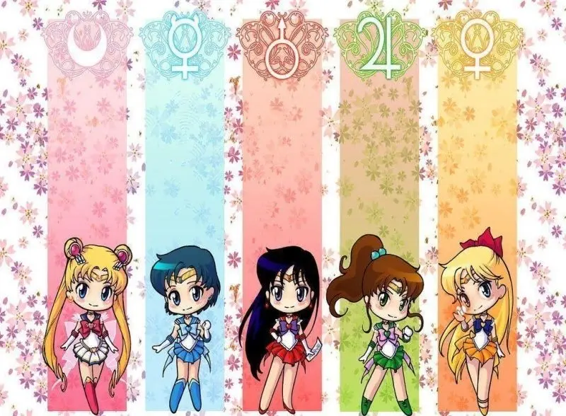 Ảnh chibi anime 5 người nữ