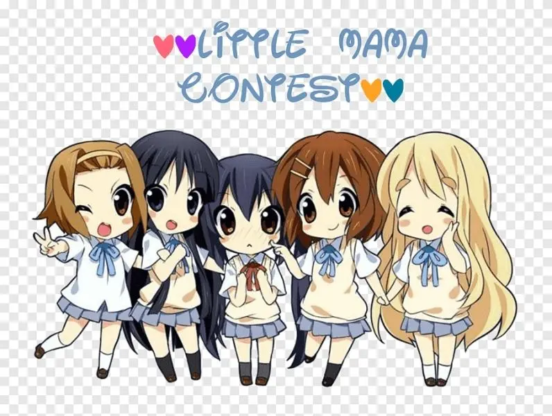 Ảnh chibi anime 5 người nữ