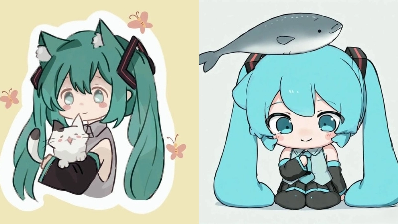 Ảnh Miku chibi – Bộ sưu tập đáng yêu của thần tượng Vocaloid