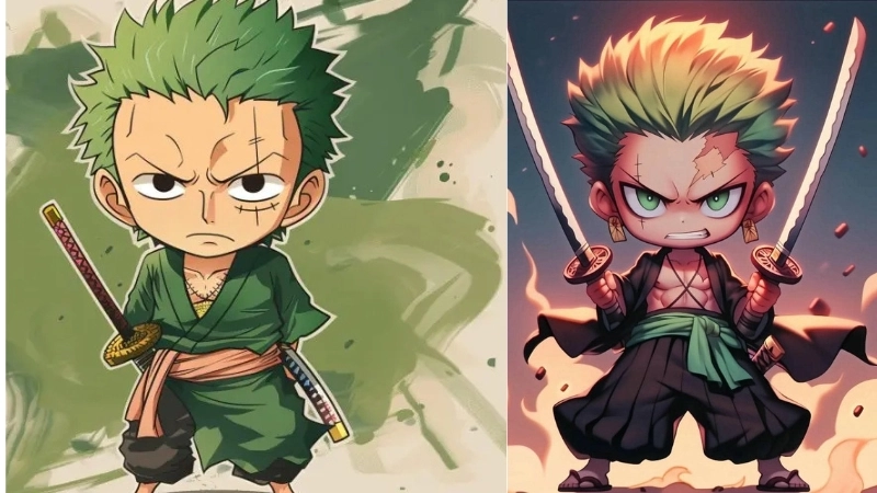 Ảnh chibi Zoro – Bộ sưu tập ngầu mà đáng yêu từ One Piece