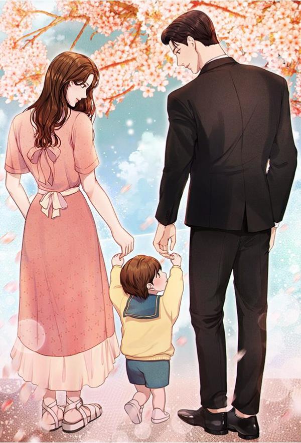 Hình gia đình anime quay lưng