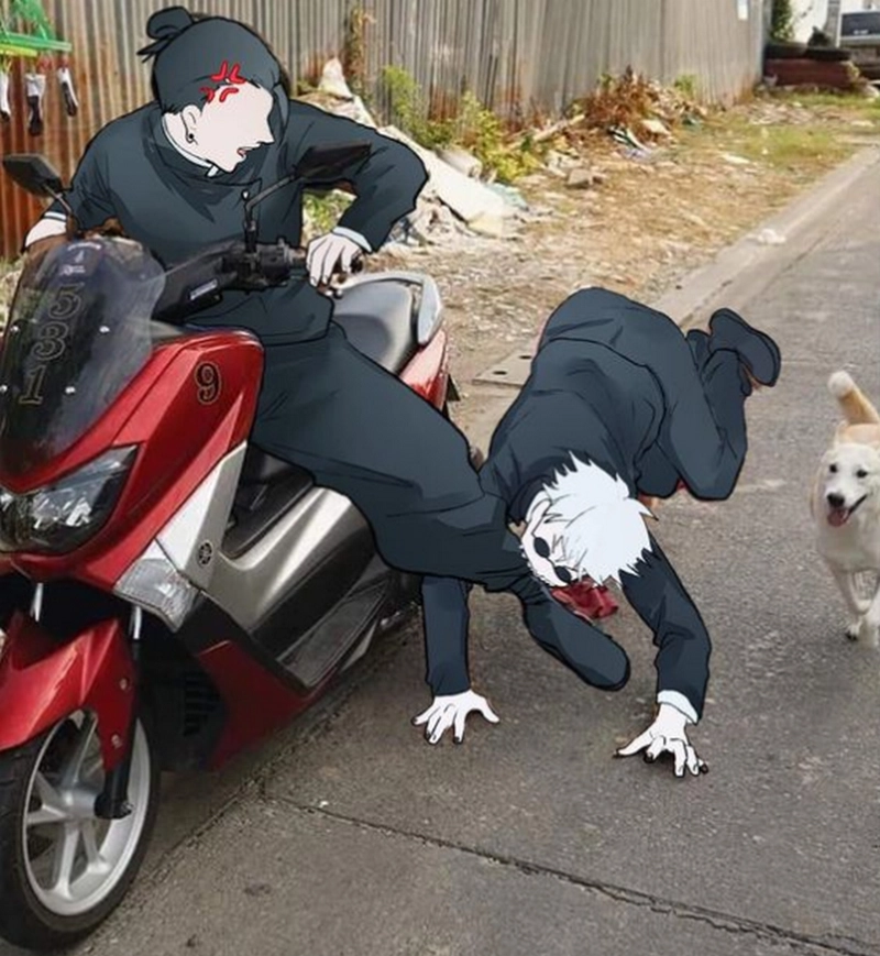 Gomen Amanai Gojo meme đầy xúc cảm chia ly