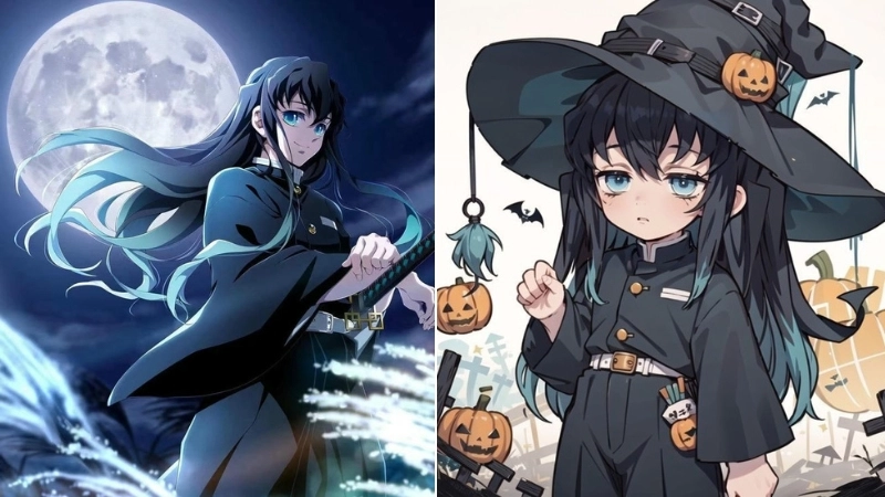 Ảnh Muichirou chibi – Bộ sưu tập dễ thương và ngầu nhất từ Kimetsu no Yaiba