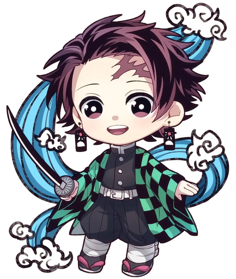 Ảnh Thanh Gươm Diệt Quỷ chibi