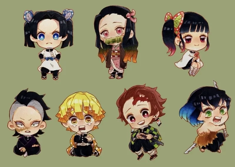 Ảnh Thanh Gươm Diệt Quỷ chibi