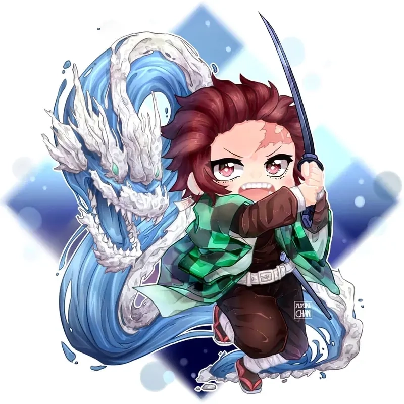 Ảnh Thanh Gươm Diệt Quỷ chibi