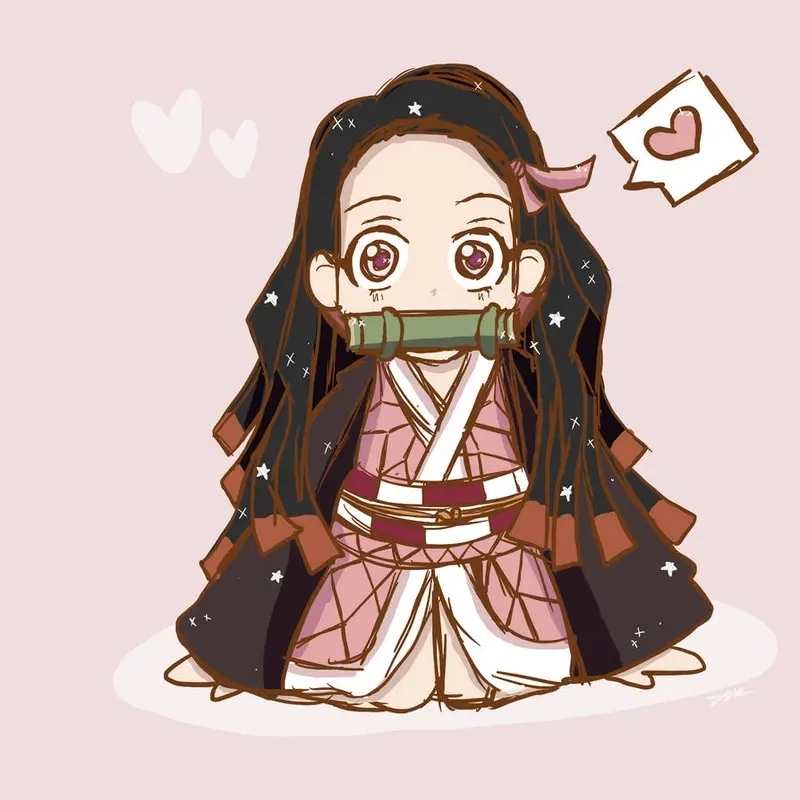 Ảnh Thanh Gươm Diệt Quỷ chibi