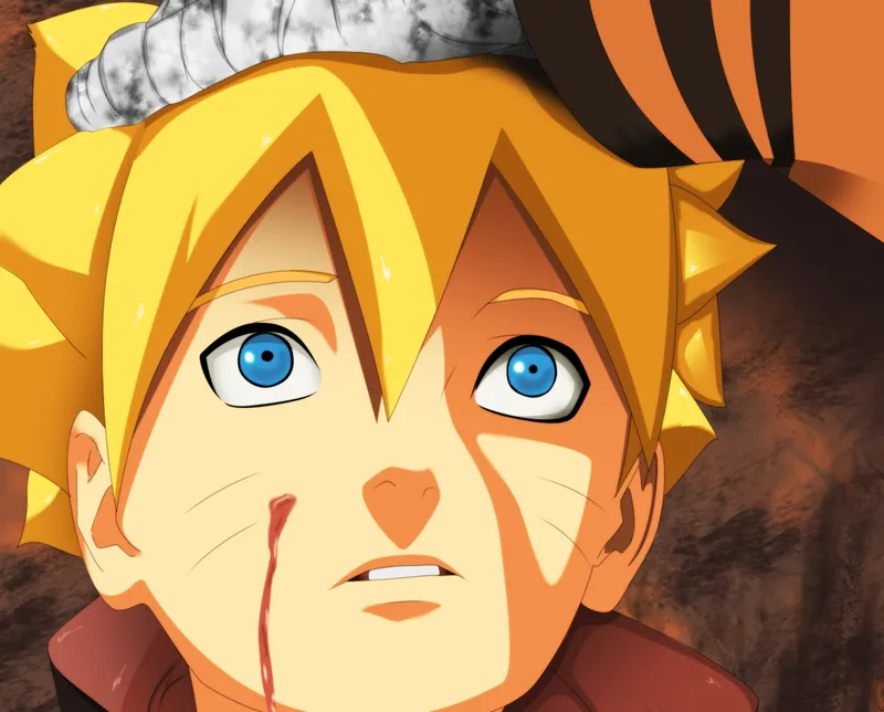 Ảnh Boruto Uzumaki vượt bậc với ánh mắt đầy quyết tâm