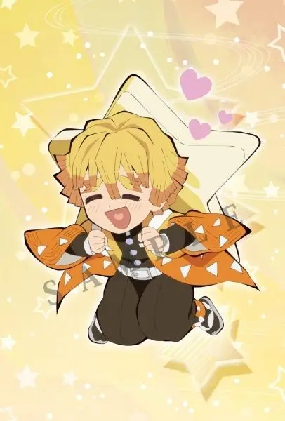 Ảnh Zenitsu chibi trong y phục màu vàng đặc trưng