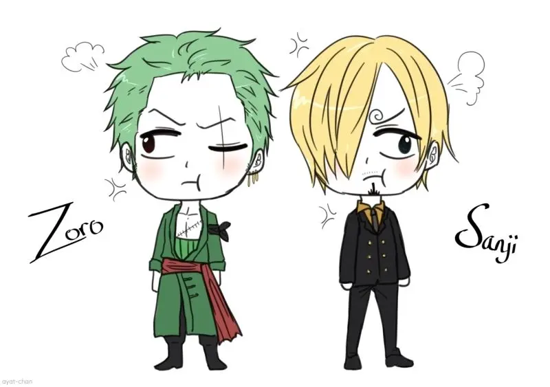 Ảnh chibi Zoro với Sanji