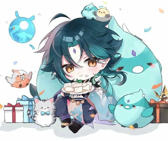 Ảnh Xiao chibi dễ thương